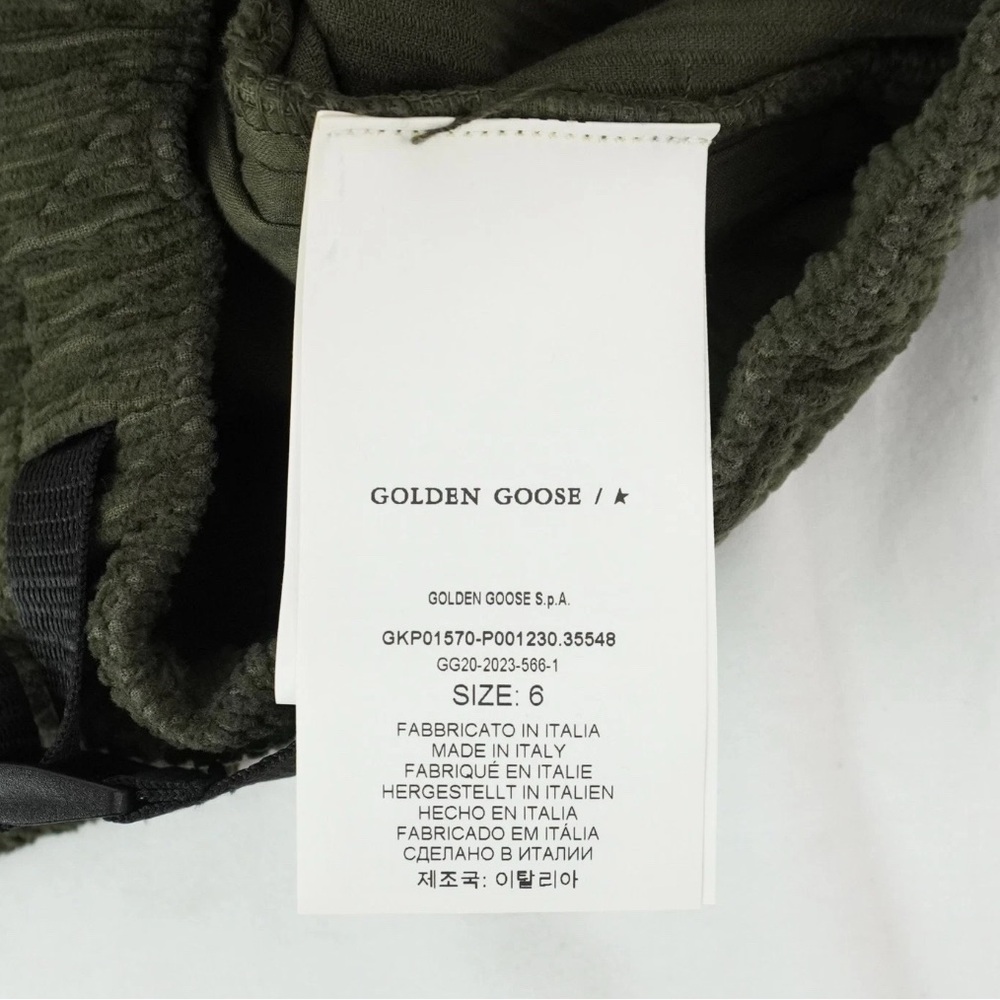 NWT [Golden Goose] Green Long-Sleeve Button-Up Embroidered Corduroy Shirt Kids 6 - Picture 12 of 12